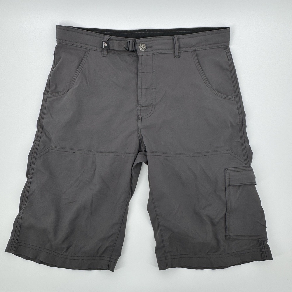 PrAna Cargo Hiking Zion Shorts Mens Medium Gray Stretch Outdoor Trail Utility